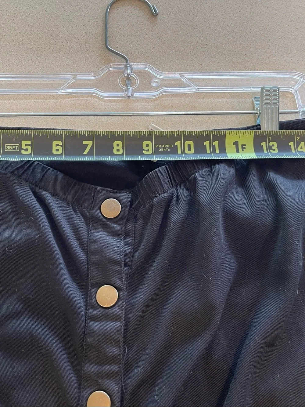 XCVI Black Button-Front Drawstring Maxi Skirt with Brass Buttons